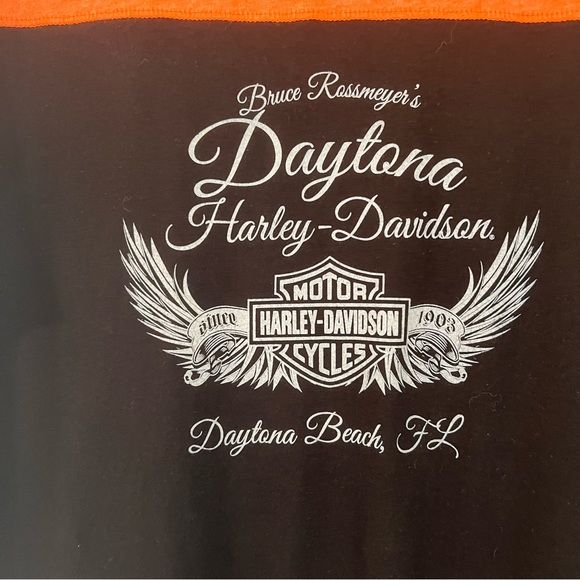 Harley Davidson Daytona Beach Metallic Logo Short Sleeve Shirt 2XL - Picture 8 of 8
